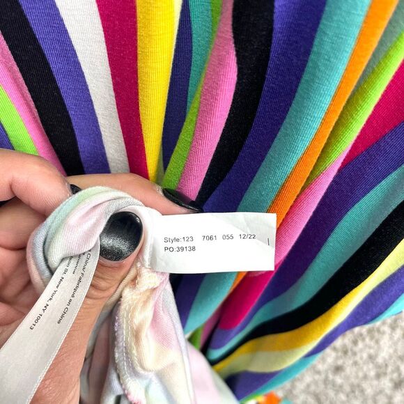 Eloquii Dress Women’s 18 Multicolored Striped Wrap Around Plus Size - Picture 6 of 8